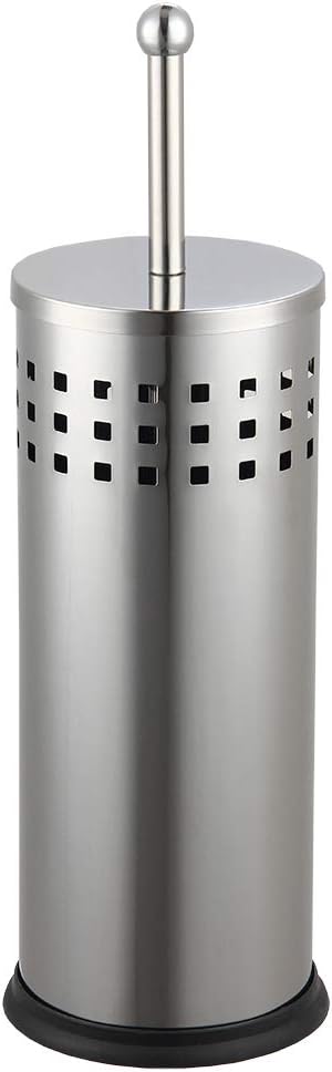 Brushed Metal Toilet Plunger with Holder for Bathroom Essentials