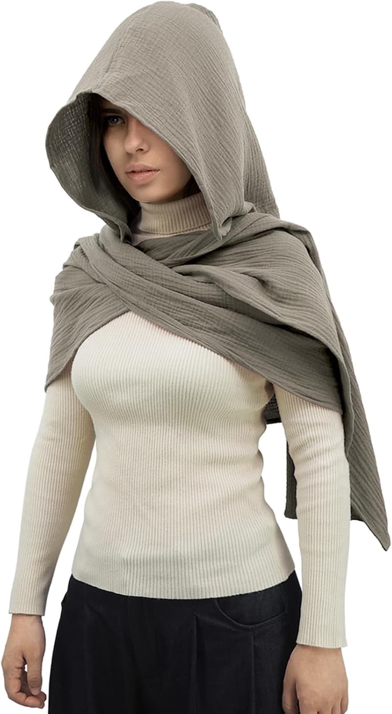 Multifunctional Hooded Shawl Scarf for Women & Men