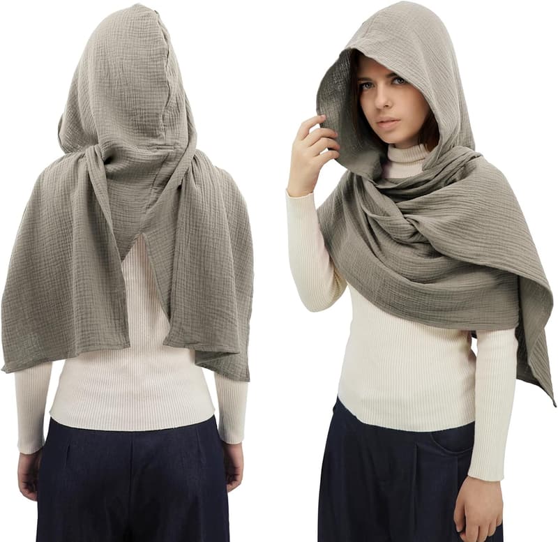 Multifunctional Hooded Shawl Scarf for Women & Men