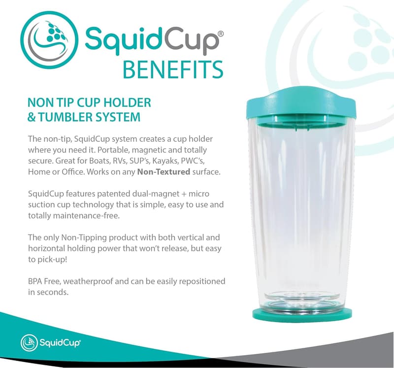 Portable Non-Tip Double Wall Insulated Boat Cup Holder