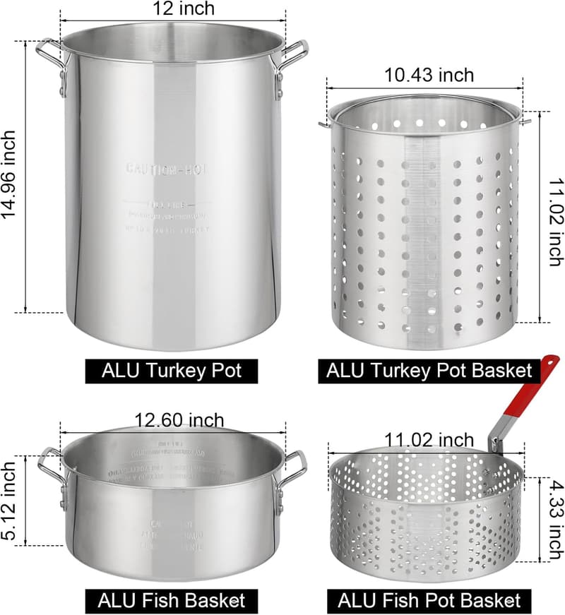 30 Qt Turkey & 10 Qt Fish Fryer Kit with Propane Burner