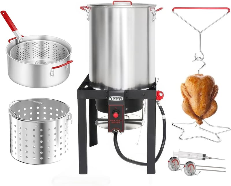 30QT Turkey & 10QT Fish Fryer Kit with 50,000BTU Burner