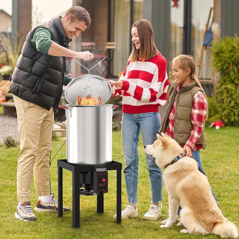 30QT Turkey & 10QT Fish Fryer Kit with 50,000BTU Burner