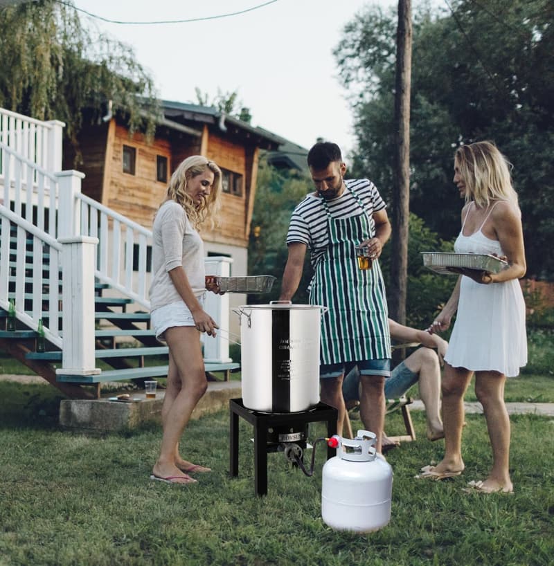 Outdoor 30QT Turkey Fryer with 55000 BTU Propane Burner