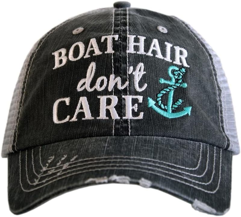 Mint Boat Hair Don't Care Trucker Hat for Women