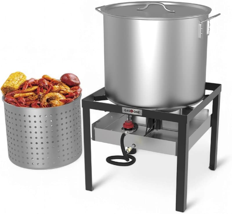 Outdoor Seafood Boil Kit with 60Qt Pot & Propane Burner