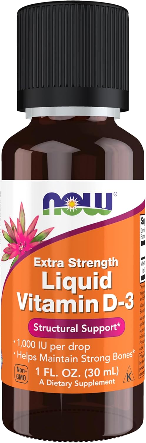 NOW Foods Liquid Vitamin D-3, Extra Strength, 1 oz