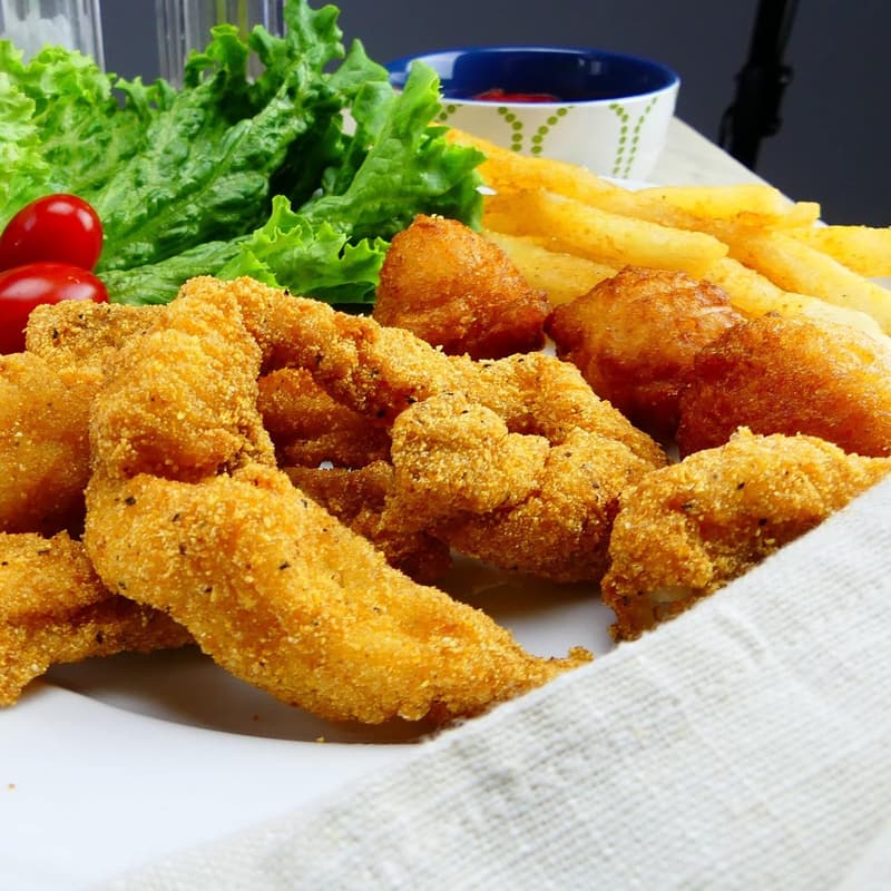 14-qt Aluminum Fry Pot with Lid & Basket for Frying Seafood