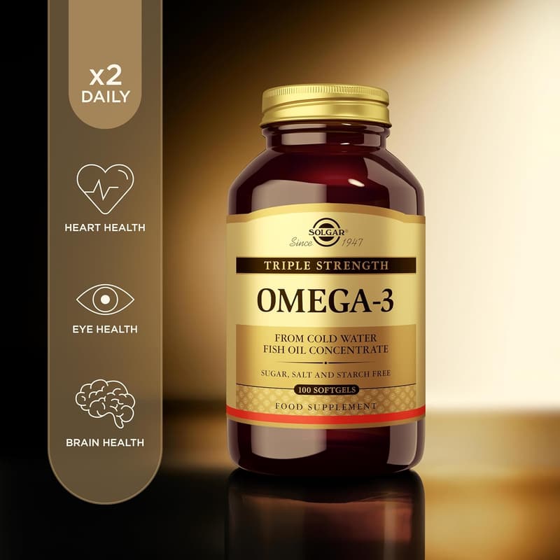 Solgar Triple Strength Omega-3 950 mg Softgels - Heart Health Supplement