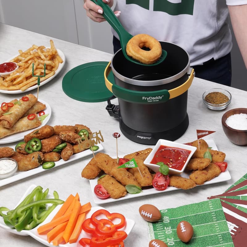 Presto FryDaddy Electric Deep Fryer - Green/Gold