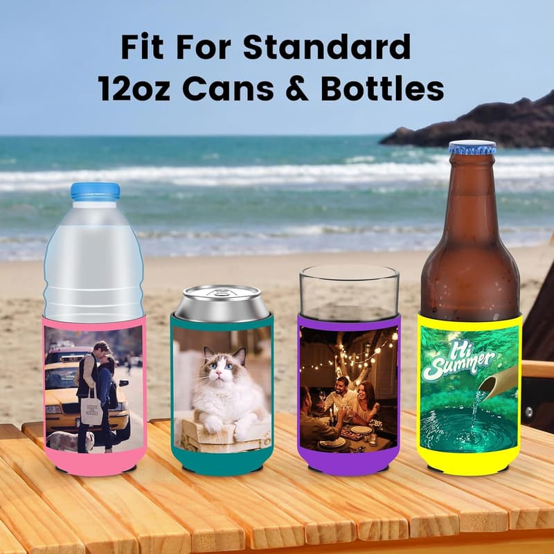 Personalized Collapsible Can Coolers - 300pcs for Parties