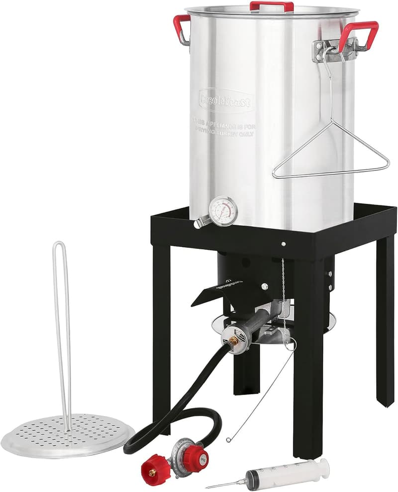 Outdoor Turkey Fryer Set with 30 Qt Pot & 50,000 BTU Burner