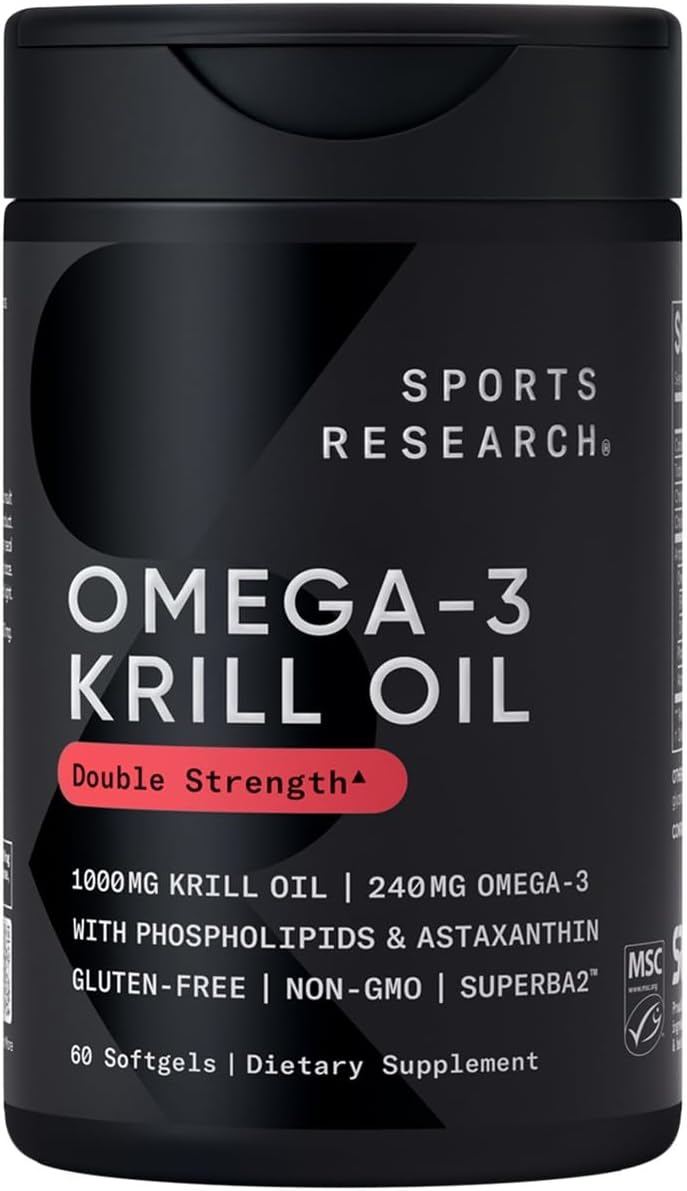 Antarctic Krill Oil Omega-3 Softgels, 1000mg, Gluten-Free