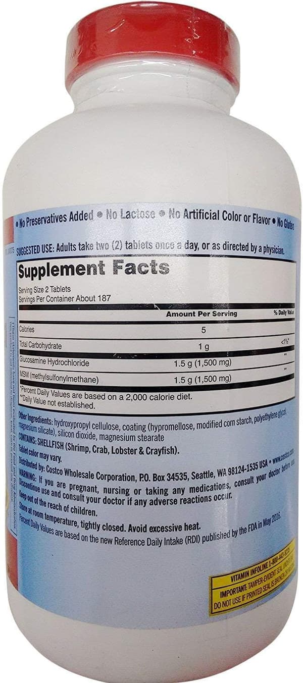 Extra Strength Glucosamine HCI Tablets with MSM - 750 Count