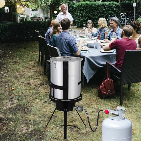 Outdoor Turkey Fryer & Seafood Boil Set with Burner & Accessories