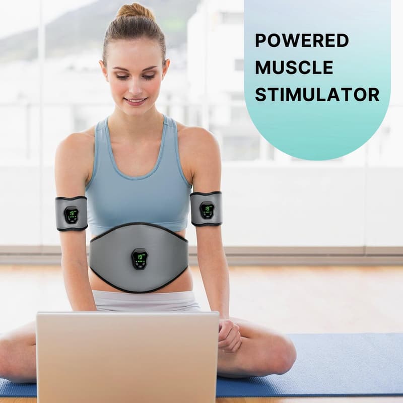 Home Fitness Belt - Powered Muscle Stimulator for Conditioning