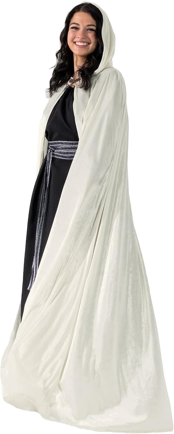 Velvet Adult Cloak Cape with Lined Hood for Cosplay Events