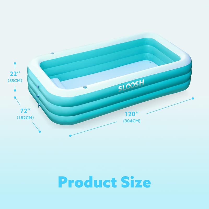Full-Sized Inflatable Family Pool with Seats - 120