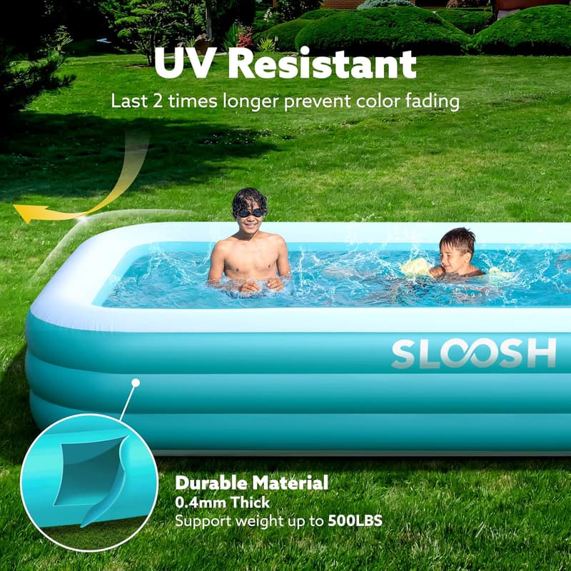 Full-Sized Inflatable Family Pool with Seats - 120