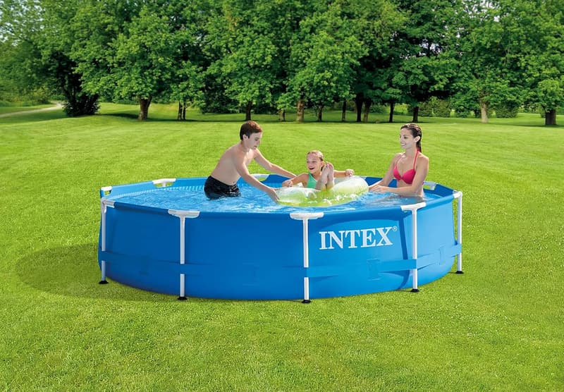 10ft x 30in Above Ground Pool Set with Filter Pump & Rust-Resistant Frame