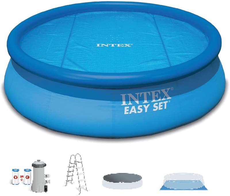 15ft x 48in Inflatable Above Ground Pool with Pump & Cover
