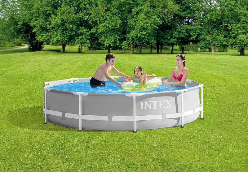 Intex 10ft Prism Frame Above Ground Pool Set with Filter Pump