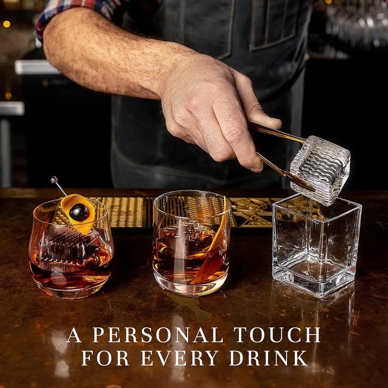 Modern Clear Ice Cube Maker Tray for Whiskey & Cocktails