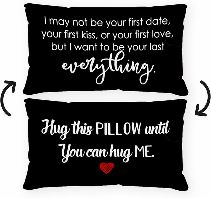 Anniversary Gift: Reversible Throw Pillow Case for Couples