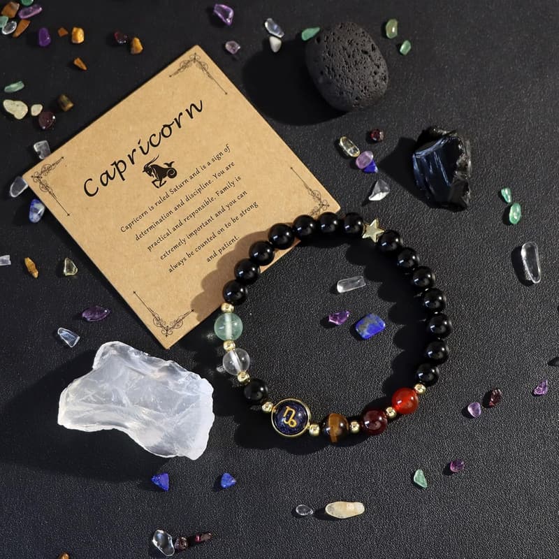 Zodiac Healing Crystal Bracelet for Women - Horoscope Gift