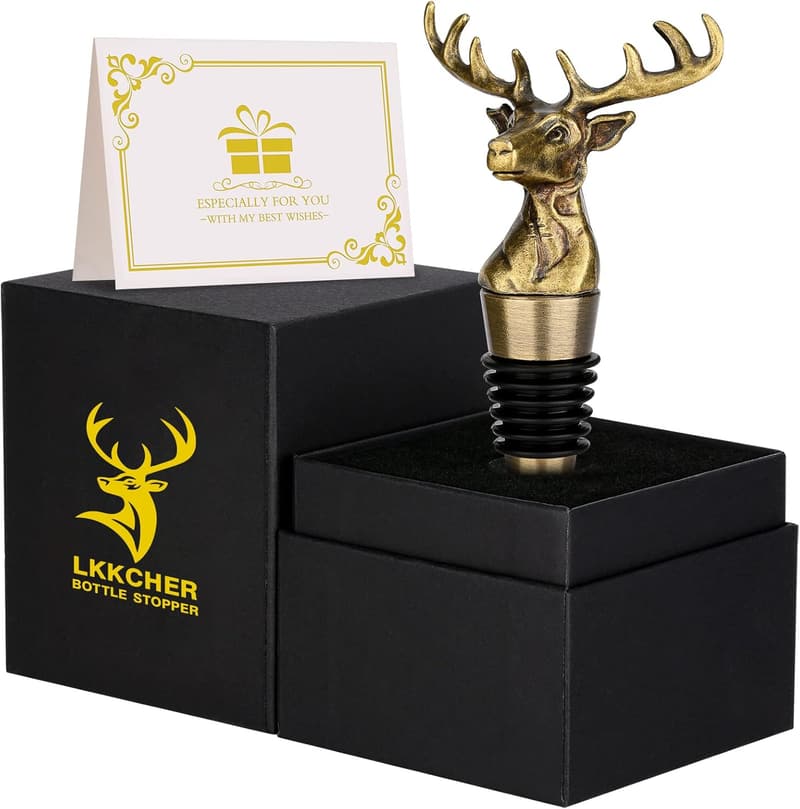 Vintage Deer Wine Bottle Stopper - Perfect Gift for Dad