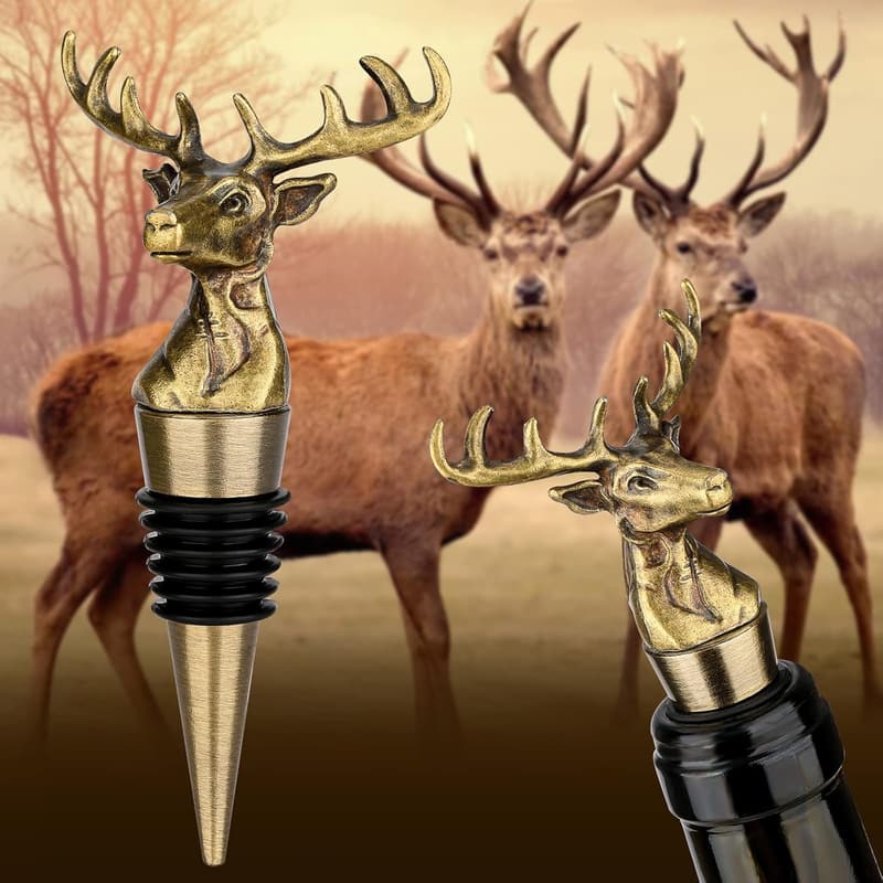 Vintage Deer Wine Bottle Stopper - Perfect Gift for Dad