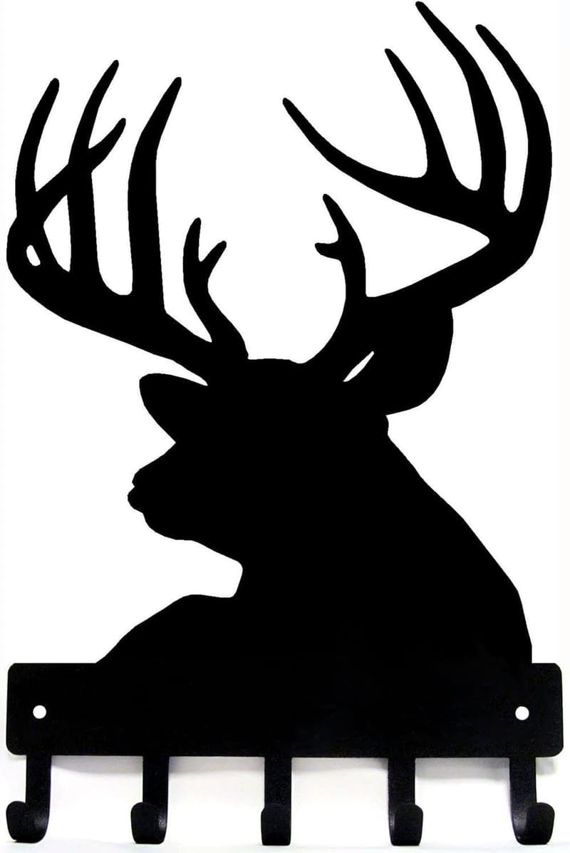 Wall-Mount Deer Key Rack Hanger - 6-Inch, Made in USA
