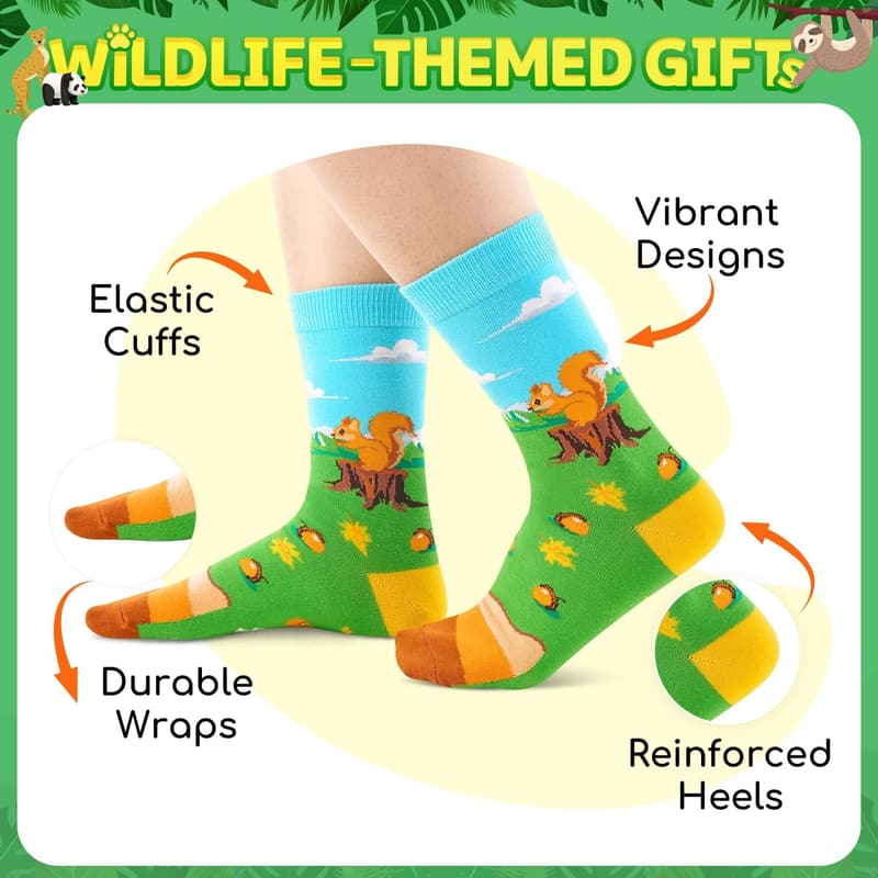 Christmas Funny Socks for Women - Deez Nuts Squirrel Gift