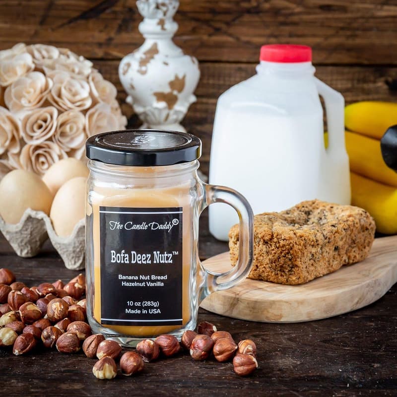 Hazelnut Scented Candle - 10 oz Mason Jar Gag Gift