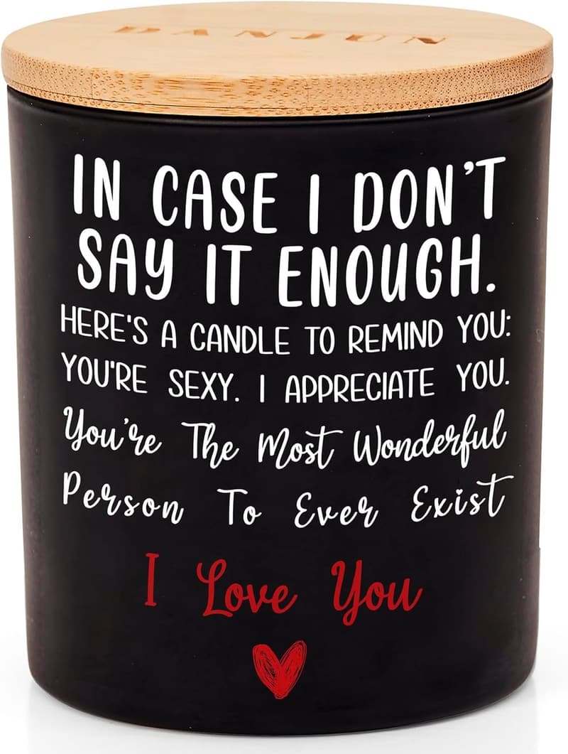 Anniversary Vanilla & Lavender Scented Candle Gift for Couples