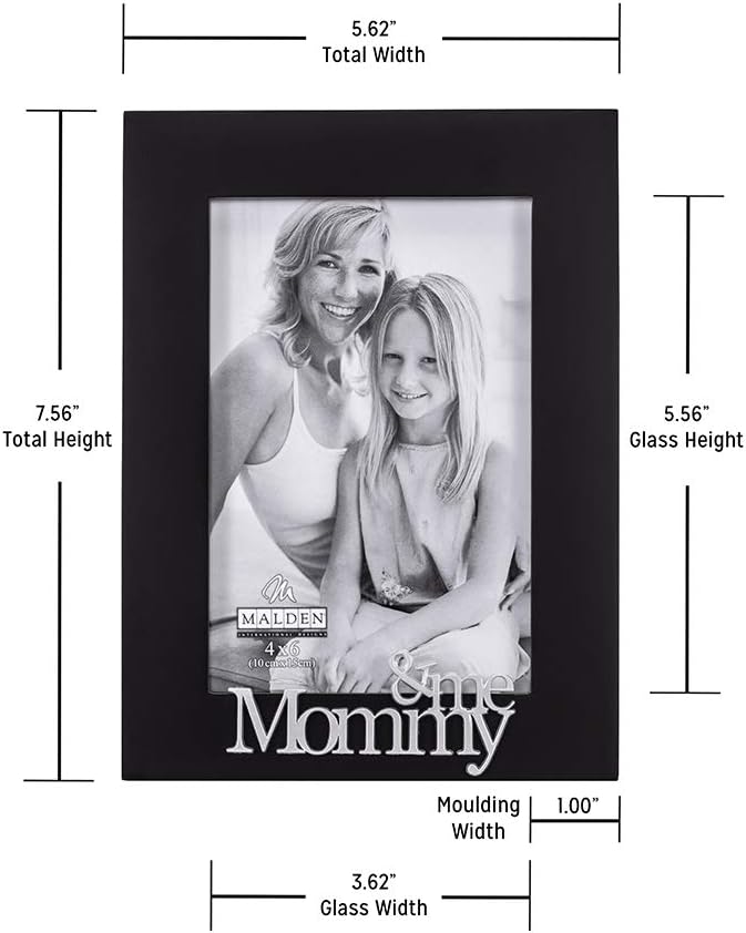 Mommy and Me Expressions Black Picture Frame, 4x6