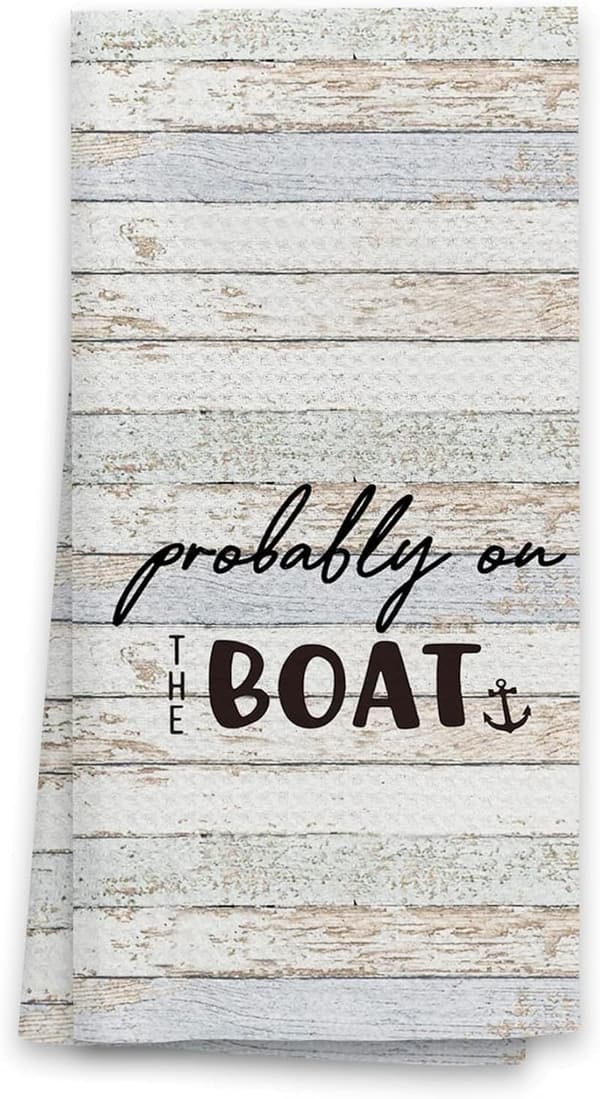 Nautical Anchor Kitchen Towels - Rustic Lake House Decor