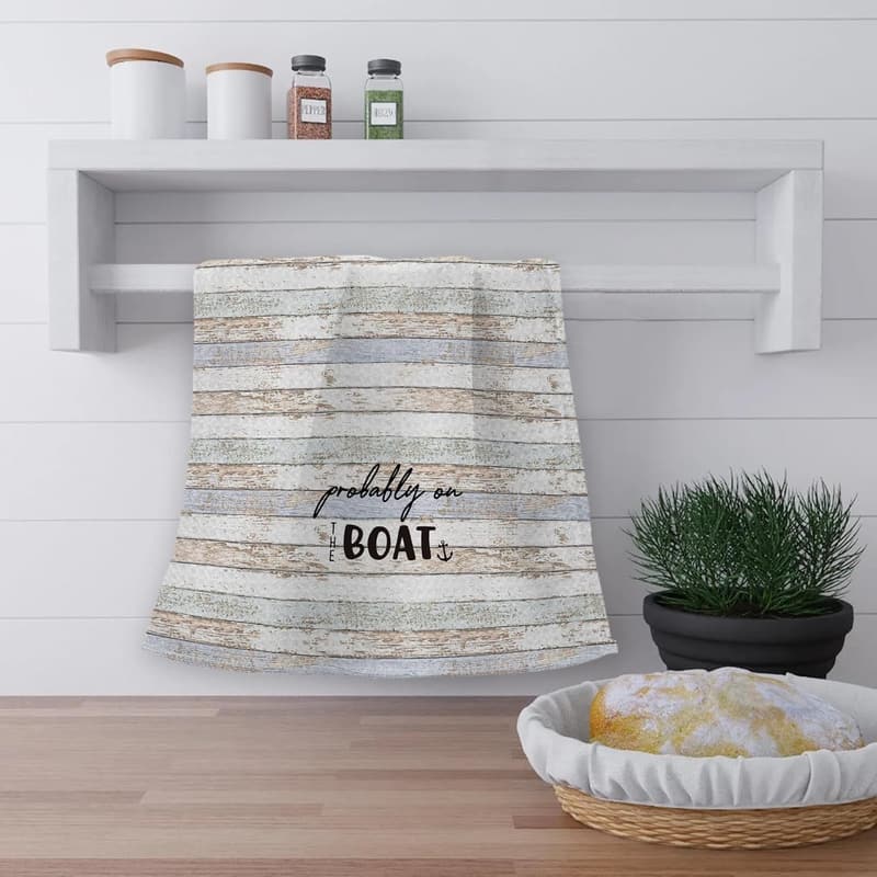 Nautical Anchor Kitchen Towels - Rustic Lake House Decor