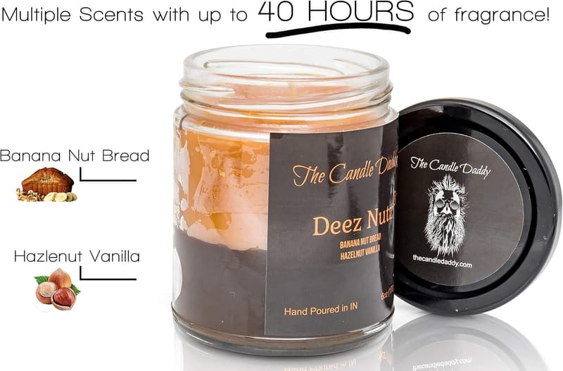 Funny Banana Nutbread Candle - 6 oz Hazelnut Vanilla