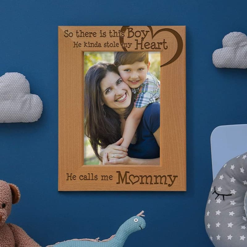 Mother's Day Engraved Wood Photo Frame - 