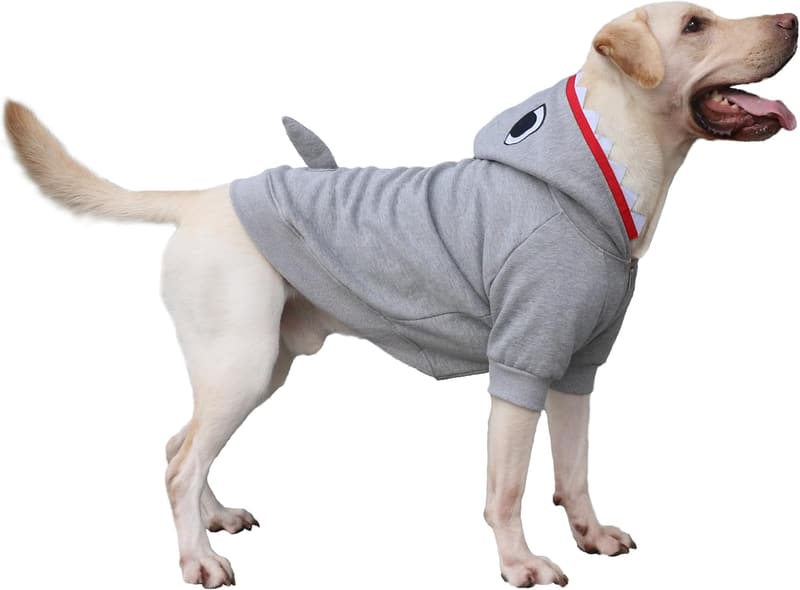 Extra Large Shark Hoodie Costume for Dogs - Jaws Theme