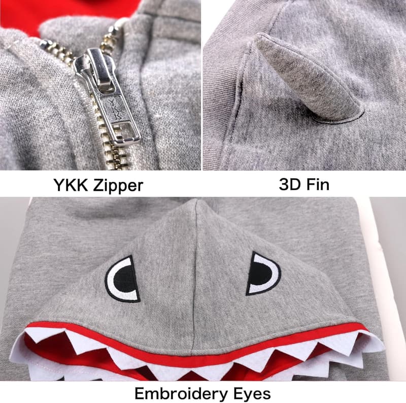 Extra Large Shark Hoodie Costume for Dogs - Jaws Theme