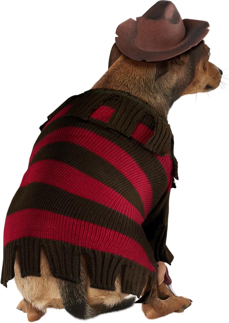Freddy Krueger Pet Costume for Dogs and Cats - Large
