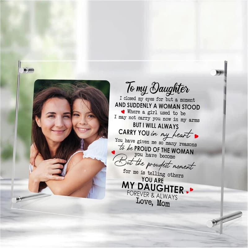 Mother's Day Personalized Acrylic Picture Frame for Daughter