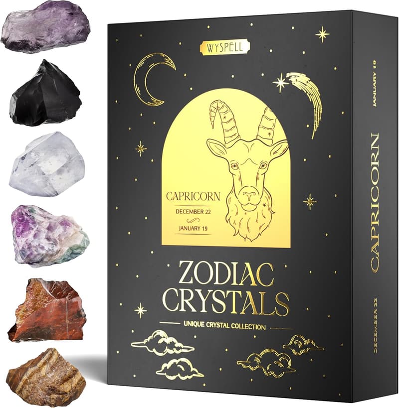 Capricorn Birthday Crystal Set - 6 Healing Stones for Women
