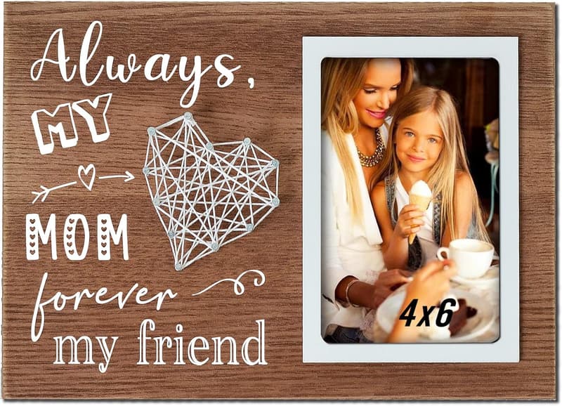 Mother's Birthday Gift - 4x6 Grainwood Picture Frame