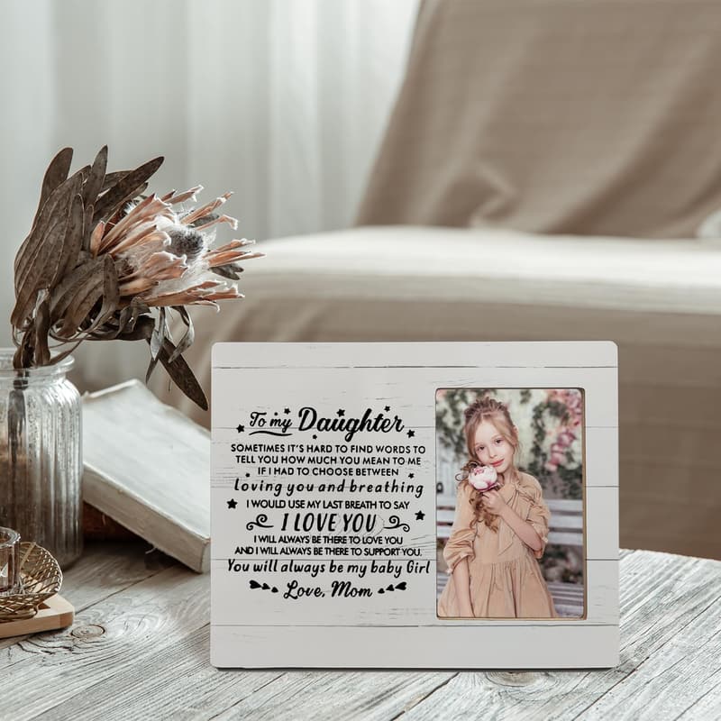 Christmas or Birthday Picture Frame for Daughter - 4x6