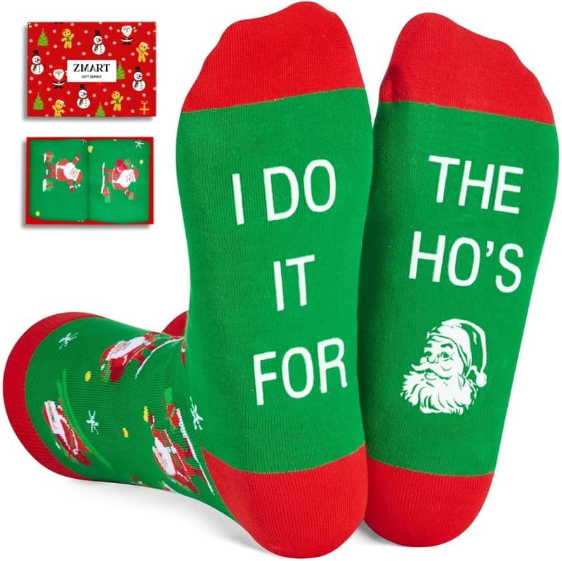 Christmas Stocking Socks for Women and Men, Secret Santa Gifts