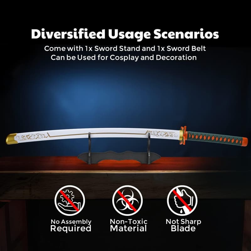 Anime Katana Sword for Cosplay - Zisu Demon, 41 inches