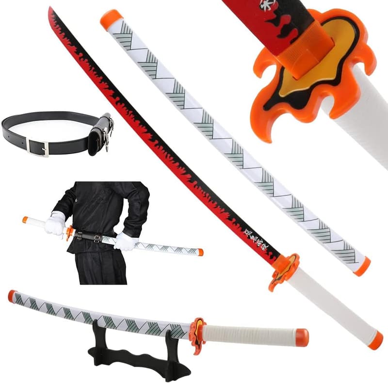 Demon Slayer Cosplay Sword with Belt Holder - 41 inches